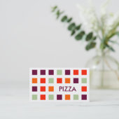 Carte De Visite PIZZA (carrés modernes) (Debout devant)