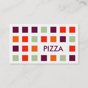 Carte De Visite PIZZA (carrés modernes)
