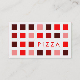 Carte De Visite PIZZA (carrés modernes)