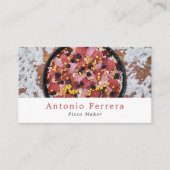Carte De Visite Pizza fraîche, Chef, Cuisine (Devant)
