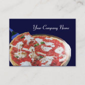 Carte De Visite PIZZA PARTY CUISINE ITALIENNE, RESTAURANT, bleu ro (Dos)