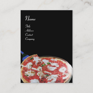 Carte De Visite PIZZA PARTY CUISINE ITALIENNE, RESTAURANT, rouge n