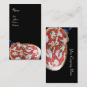 Carte De Visite PIZZA PARTY CUISINE ITALIENNE, RESTAURANT, rouge n (Devant / Derrière)