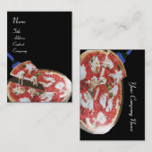 Carte De Visite PIZZA PARTY CUISINE ITALIENNE, RESTAURANT, rouge n (Devant / Derrière)