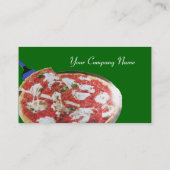 Carte De Visite PIZZA PARTY CUISINE ITALIENNE, RESTAURANT vert rou (Dos)