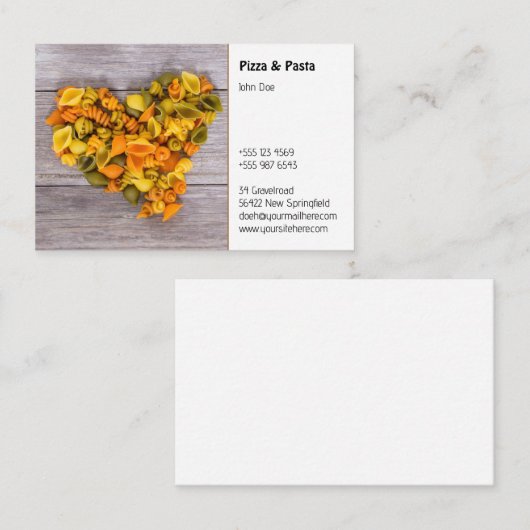 Carte de visite Pizza & Pasta 1 (Devant / Derrière)