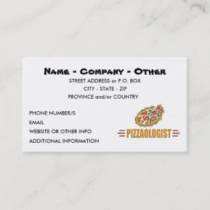 Carte De Visite Pizza personnalisée
