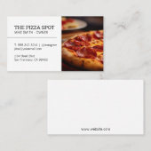 Carte De Visite Pizza Pie | Pepperoni et fromage (Devant / Derrière)