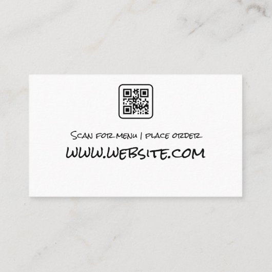 Carte De Visite Pizza Pie Slices | Restaurant | Code Qr (Dos)