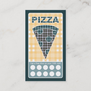 Carte De Visite pizza plaid
