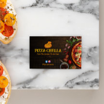 Pizza Restaurant Business | Bois foncé minimaliste