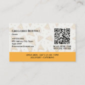 Carte De Visite Pizza Restaurant Business | Petite tranche minimal (Devant)