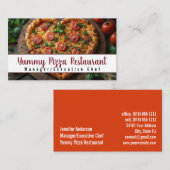 Carte De Visite Pizza Restaurant Caterer Service de restauration É (Devant / Derrière)