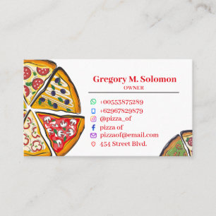 Carte de visite Pizza Shop