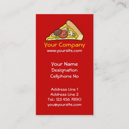 Carte De Visite Pizza slice (Devant)