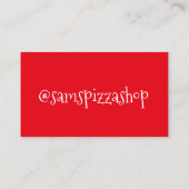 Carte De Visite Pizza Slice Pepperoni Fromage Pizzeria Alimentatio (Dos)