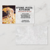 Carte De Visite Pizza Slice Pull | Restaurant (Devant / Derrière)