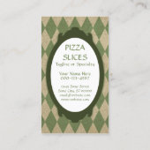 Carte De Visite pizza vintage (Dos)