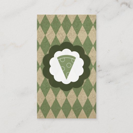 Carte De Visite pizza vintage (Devant)