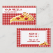 Carte De Visite Pizzeria en tranches de pizza (Devant / Derrière)