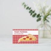 Carte De Visite Pizzeria en tranches de pizza (Debout devant)