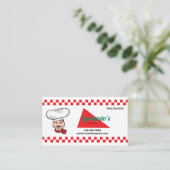 Carte De Visite Pizzeria italienne (Debout devant)