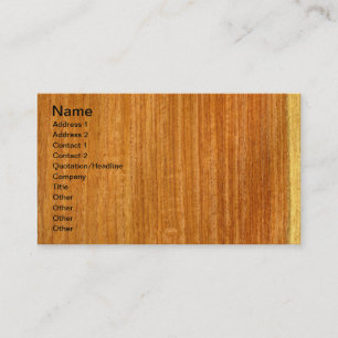 Carte De Visite Placage de Padauk véritable bois birman