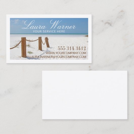 Carte De Visite Plage (Devant / Derrière)