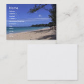 Carte De Visite Plage (Devant / Derrière)