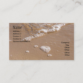 Carte De Visite Plage