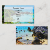 Carte De Visite Plage à St George Bermudes (Devant / Derrière)
