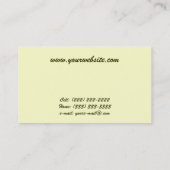 Carte De Visite Plage au lever de soleil (Dos)