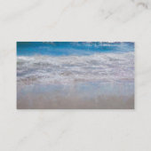Carte De Visite Plage Bleu Tropical Ocean Waves Art côtier (Dos)
