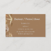 Carte De Visite Plage Coquillages Océan Mer Vacances sur mesure (Devant)