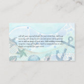 Carte De Visite Plage côtière tropicale Destination Mariage (Dos)