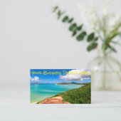 Carte De Visite Plage de Blue Tropical Island en Australie (Debout devant)