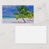 Carte De Visite Plage de l'île tropicale de Palm Tree (Devant / Derrière)