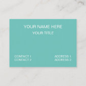 Carte De Visite Plage de l'océan (Dos)