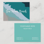 Carte De Visite Plage de l'océan (Devant / Derrière)