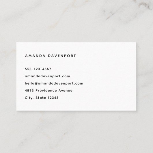 Carte De Visite Plage de sable avec Surf en mousse (Dos)