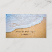 Carte De Visite Plage de sable avec Surf en mousse (Devant)