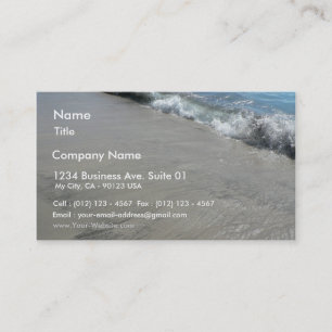 Carte De Visite Plage de sable de rassemblement de ressac