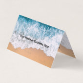 Carte De Visite Plage de sable et de vagues (Devant)