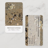 Carte De Visite Plage de sable idyllique avec expert en encadremen (Devant / Derrière)