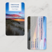 Carte De Visite Plage de sable maritime coucher de soleil de plage (Devant / Derrière)