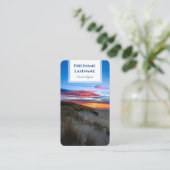 Carte De Visite Plage de sable maritime coucher de soleil de plage (Debout devant)