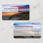 Carte De Visite Plage de sable maritime coucher de soleil de plage (Devant / Derrière)