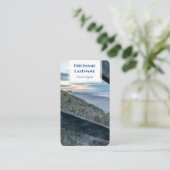 Carte De Visite Plage de sable maritime coucher de soleil de plage (Debout devant)