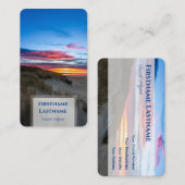 Carte De Visite Plage de sable maritime coucher de soleil de plage (Devant / Derrière)