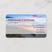 Carte De Visite Plage de sable maritime coucher de soleil de plage (Dos)